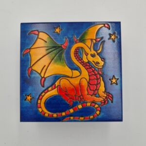 Szkatułka kasetka ze smokiem 13x13 [cm]