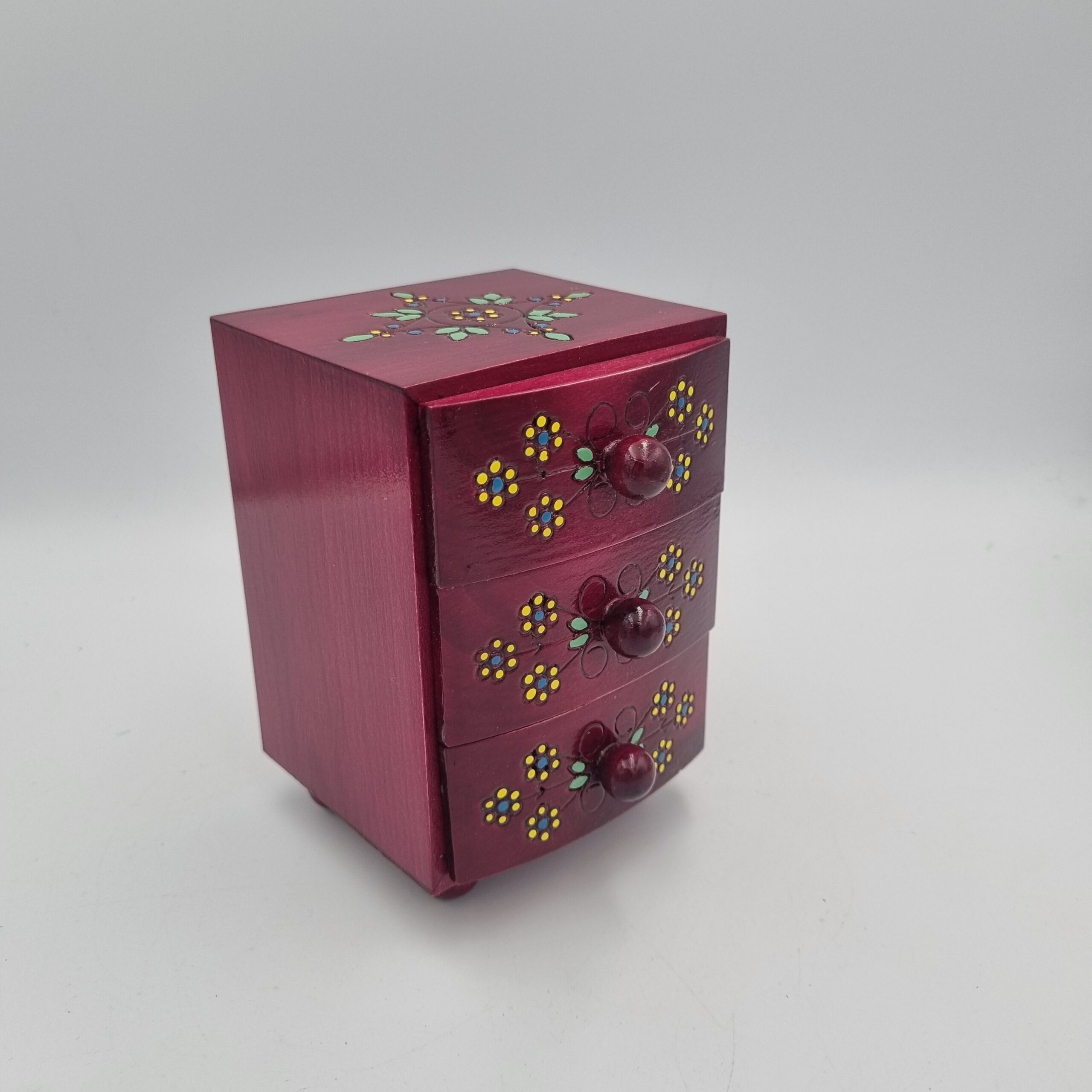 Szkatułka – Mini Komoda z 3 Szufladkami